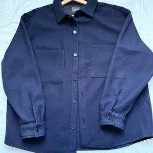H&M Dark Blue Wool-Blend Jacket